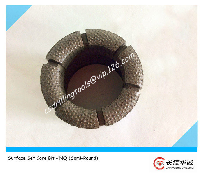 Surface Set Core Bit - NQ (Semi-Round)