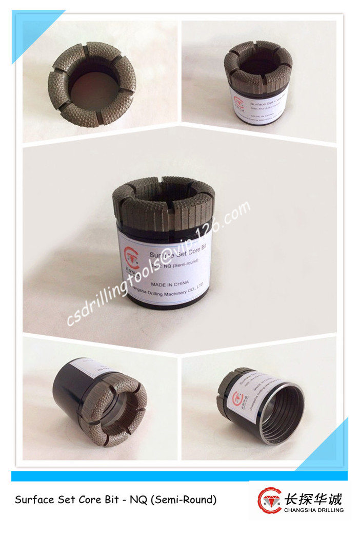 Surface Set Core Bit - NQ (Semi-Round)